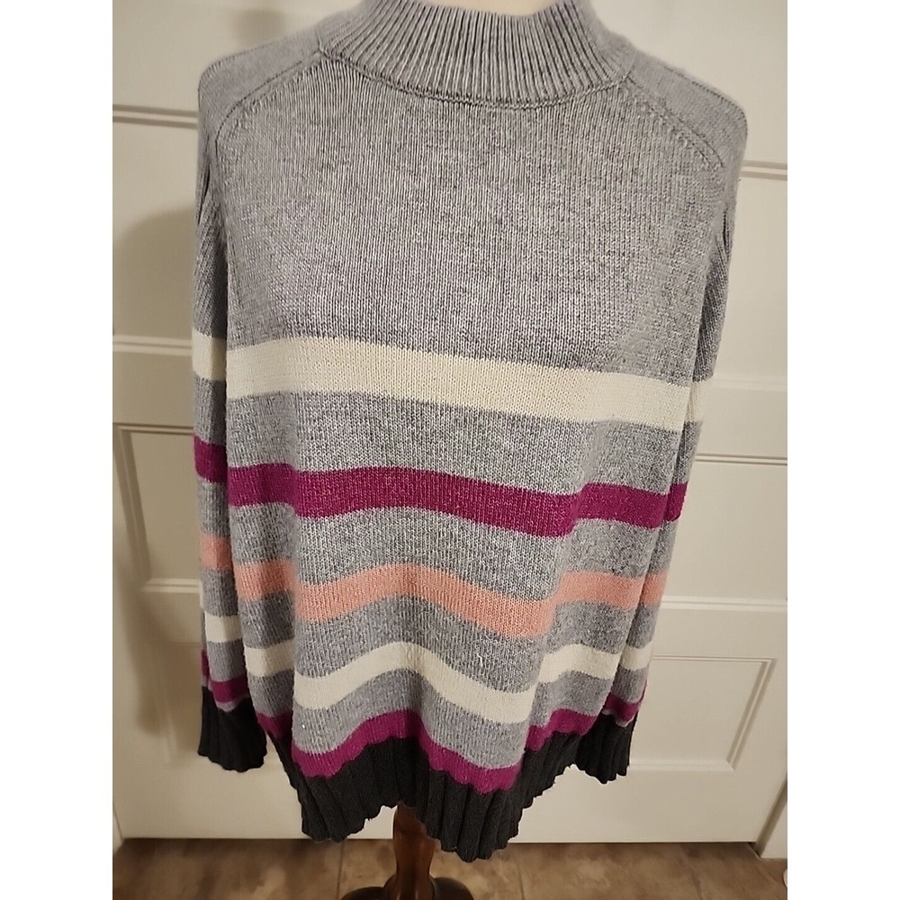 Women's St. Johns Bay Mock Neck,‎ Pullover Sweater, XXL
